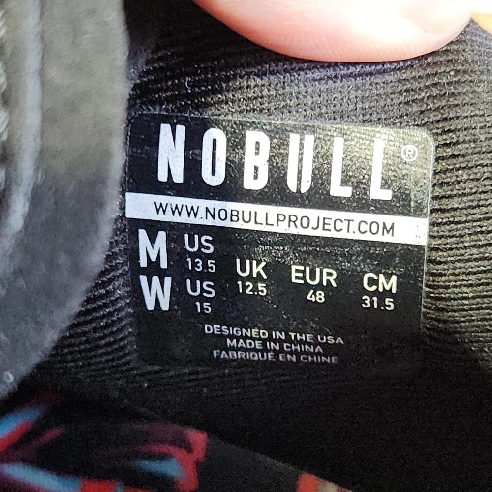 NOBULL Trainier Shoes Mens 13.5 Black Midnight Palm Gym Athletic Sneakers